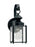 Generation Lighting Jamestowne transitional 1-light small outdoor exterior wall lantern in black finish with clear bevel