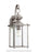 Generation Lighting Jamestowne transitional 1-light large outdoor exterior wall lantern in antique brushed nickel silver