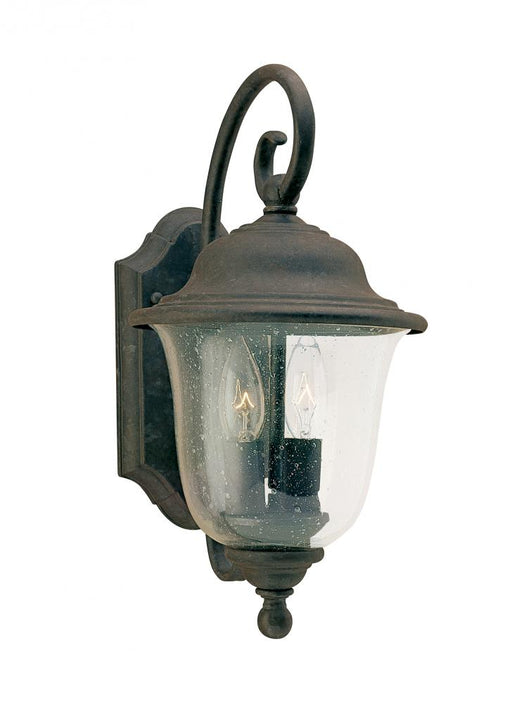 Generation Lighting Trafalgar traditional 2-light medium outdoor exterior wall lantern sconce in oxidized bronze finish