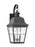 Generation Lighting Chatham traditional 2-light outdoor exterior wall lantern sconce in oxidized bronze finish with clea