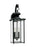 Generation Lighting Jamestowne transitional 2-light outdoor exterior wall lantern in black finish with clear beveled gla