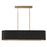 5-light Linear Chandelier In In Matte Brass And Handcrafted Fluted Mango Wood In Black Stain | 850751KR