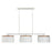 3-light Linear Chandelier In White With Mango Wood And Matte White Metal Shades | 850931LT