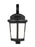Generation Lighting Eddington modern 1-light outdoor exterior small wall lantern sconce in black finish with cased opal