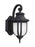 Generation Lighting Childress traditional 1-light outdoor exterior small wall lantern sconce in black finish with satin