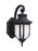 Generation Lighting Childress traditional 1-light LED outdoor exterior small wall lantern sconce in black finish with sa