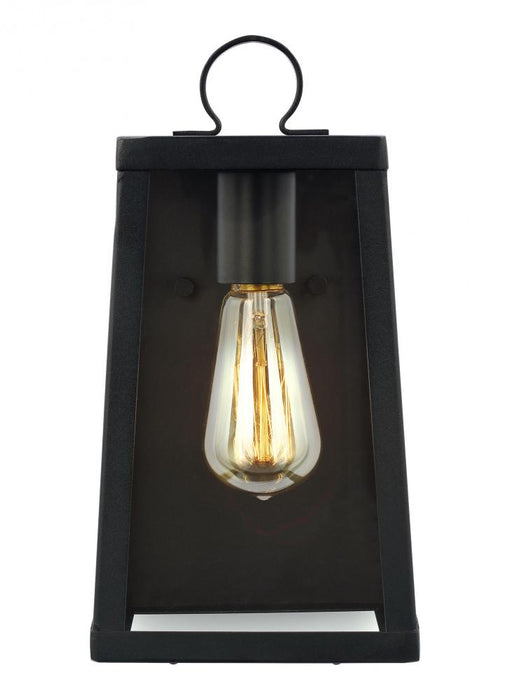 Marinus Modern 1-light Led Outdoor Exterior Small Wall Lantern Sconce In Black Finish With Clear Gla | 8537101EN7-12