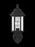 Generation Lighting Sevier traditional 1-light outdoor exterior small uplight outdoor wall lantern sconce in black finis