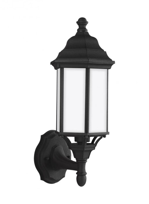 Generation Lighting Sevier traditional 1-light outdoor exterior small uplight outdoor wall lantern sconce in black finis