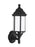 Generation Lighting Sevier traditional 1-light LED outdoor exterior small uplight outdoor wall lantern sconce in black f