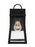 Visual Comfort & Co. Studio Collection Founders modern 1-light LED outdoor exterior small wall lantern sconce in black finish with clear gl