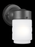 Generation Lighting Outdoor Wall traditional 1-light outdoor exterior wall lantern sconce in black finish with satin etc