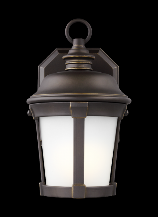Generation Lighting Calder traditional 1-light outdoor exterior small wall lantern sconce in antique bronze finish with
