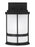 Generation Lighting Wilburn modern 1-light outdoor exterior Dark Sky compliant small wall lantern sconce in black finish
