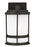 Generation Lighting Wilburn modern 1-light outdoor exterior Dark Sky compliant small wall lantern sconce in antique bron