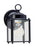 Generation Lighting New Castle traditional 1-light outdoor exterior wall lantern sconce in black finish with clear glass