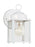Generation Lighting New Castle traditional 1-light outdoor exterior wall lantern sconce in white finish with clear glass