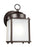 Generation Lighting New Castle traditional 1-light LED outdoor exterior wall lantern sconce in antique bronze finish wit