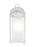 Generation Lighting New Castle traditional 1-light outdoor exterior large wall lantern sconce in white finish with satin