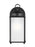 Generation Lighting New Castle traditional 1-light LED outdoor exterior large wall lantern sconce in black finish with s