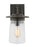 Generation Lighting Tybee casual 1-light LED outdoor exterior medium wall lantern sconce in antique bronze finish with c