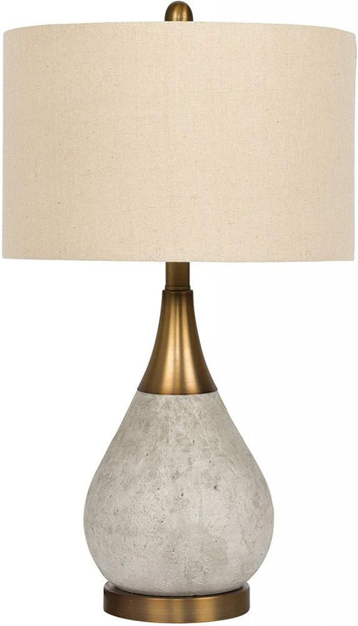 Craftmade 1 Light Concrete/Metal Base Table Lamp in Natural Concrete/Antique Brass