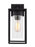 Visual Comfort & Co. Studio Collection Vado transitional 1-light LED outdoor exterior medium wall lantern sconce in black finish with clear