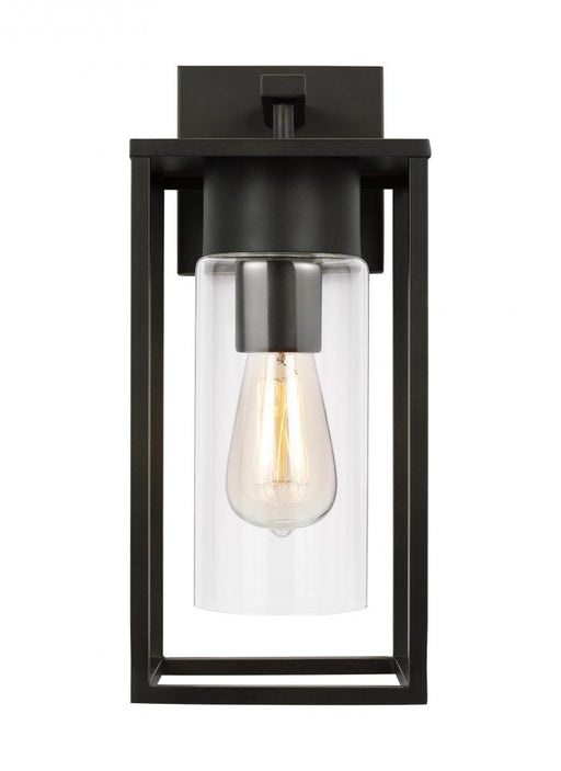 Visual Comfort & Co. Studio Collection Vado transitional 1-light LED outdoor exterior medium wall lantern sconce in antique bronze finish w