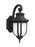 Generation Lighting Childress traditional 1-light outdoor exterior medium wall lantern sconce in black finish with satin