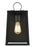 Visual Comfort & Co. Studio Collection Marinus modern 1-light outdoor exterior medium wall lantern sconce in black finish with clear glass