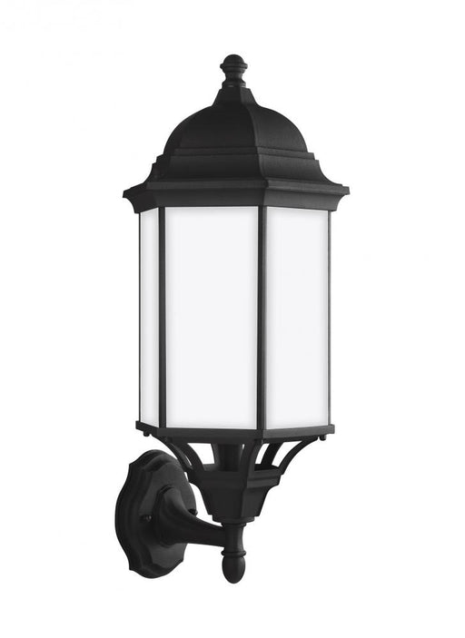 Generation Lighting Sevier traditional 1-light outdoor exterior large uplight outdoor wall lantern sconce in black finis