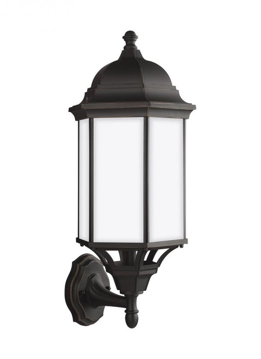 Generation Lighting Sevier traditional 1-light outdoor exterior large uplight outdoor wall lantern sconce in antique bro
