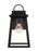 Visual Comfort & Co. Studio Collection Founders modern 1-light outdoor exterior medium wall lantern sconce in black finish with clear glass
