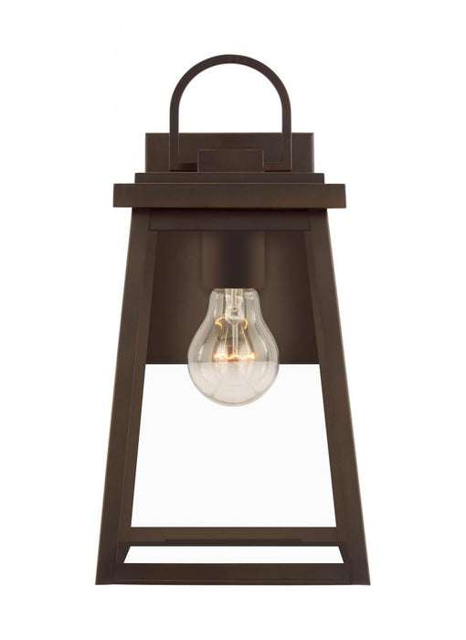 Founders Modern 1-light Led Outdoor Exterior Medium Wall Lantern Sconce In Antique Bronze Finish Wit | 8648401EN7-71
