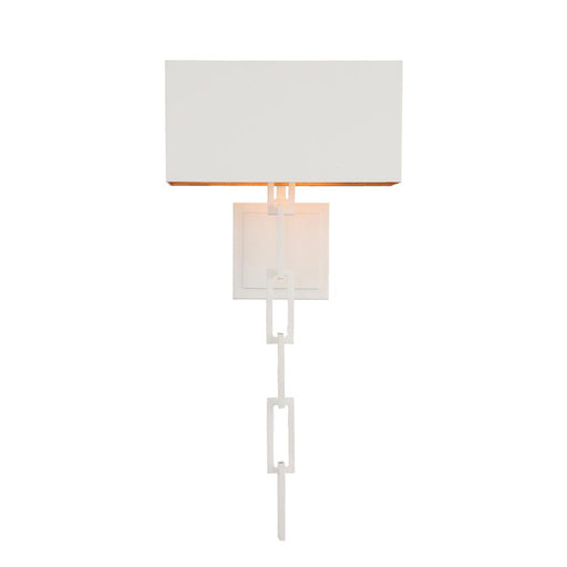 Crystorama Brian Patrick Flynn for Crystorama Alston 2 Light Matte White + Antique Gold Sconce