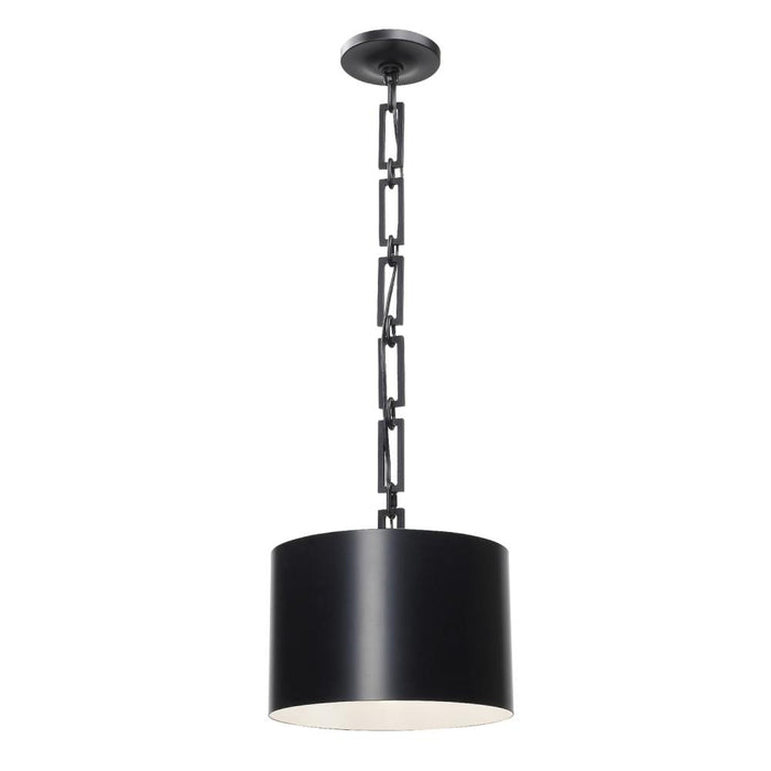 Brian Patrick Flynn Alston 12'' Matte Black + White Pendant | 8683-MK-WH