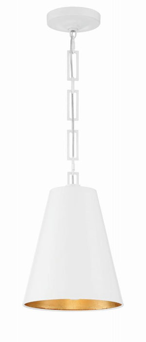 Brian Patrick Flynn Alston 2 Light Matte White + Antique Gold Mini Pendant | 8685-MT-GA