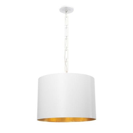 Crystorama Brian Patrick Flynn for Crystorama Alston 6 Light Matte White + Antique Gold Chandelier