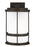 Generation Lighting Wilburn modern 1-light outdoor exterior Dark Sky compliant medium wall lantern sconce in antique bro