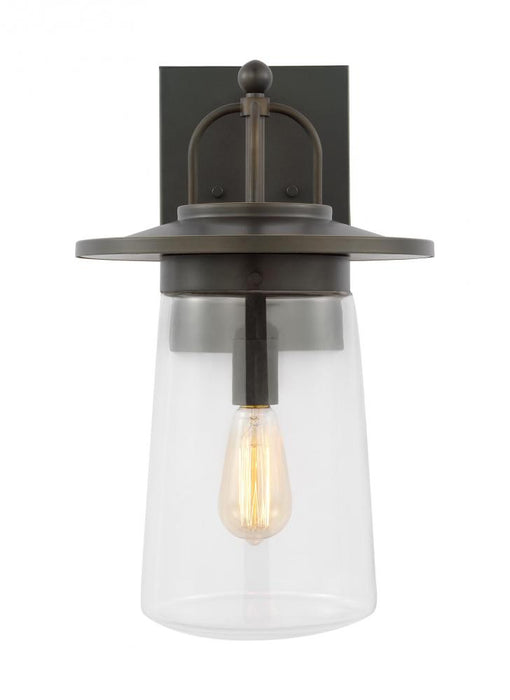 Tybee Casual 1-light Led Outdoor Exterior Large Wall Lantern Sconce In Antique Bronze Finish | 8708901EN7-71