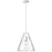 1lt Incandescent Pendant, Mw W/ Clear Glass | 871P-WH