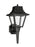 Generation Lighting Polycarbonate Outdoor traditional 1-light outdoor exterior medium wall lantern sconce in black finis