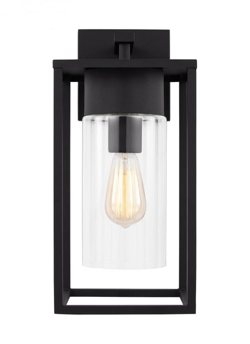 Vado Transitional 1-light Led Outdoor Exterior Large Wall Lantern Sconce In Black Finish With Clear | 8731101EN7-12