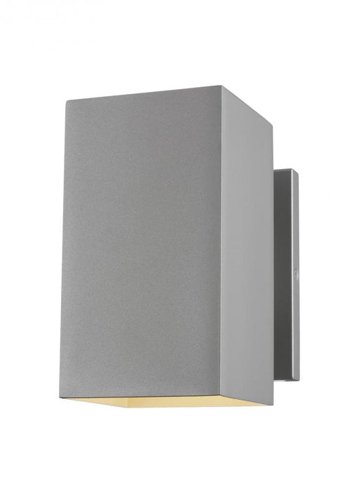 Visual Comfort & Co. Studio Collection Pohl modern 1-light outdoor exterior Dark Sky compliant medium wall lantern in painted brushed nicke