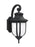 Generation Lighting Childress traditional 1-light outdoor exterior large wall lantern sconce in black finish with satin
