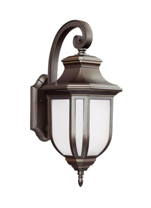 Generation Lighting Childress traditional 1-light LED outdoor exterior large wall lantern sconce in antique bronze finis