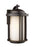 Generation Lighting Crowell contemporary 1-light outdoor exterior medium wall lantern sconce in antique bronze finish wi