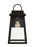 Visual Comfort & Co. Studio Collection Founders modern 1-light outdoor exterior large wall lantern sconce in black finish with clear glass