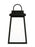 Visual Comfort & Co. Studio Collection Founders modern 1-light LED outdoor exterior large wall lantern sconce in black finish with clear gl
