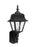Generation Lighting Polycarbonate Outdoor traditional 1-light outdoor exterior large wall lantern sconce in black finish